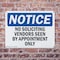 Signmission No Soliciting Vendors Seen By Appointment Only OSHA Notice Sign, Plastic, 14in W x 10in L, 2PK OS-2PACK-NS-P-1014-L-14841 - alternate 5